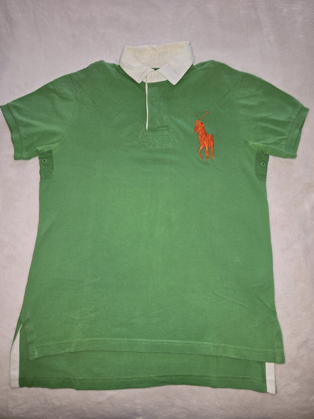 Polo by Ralph Lauren Bright Green Polo with Orange Pony